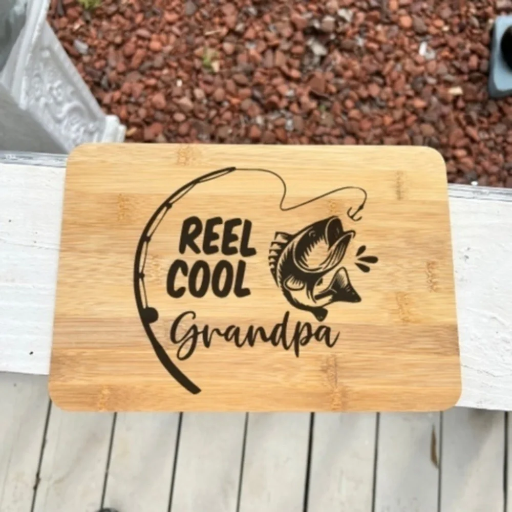 Reel Cool Grandpa Bamboo Cutting Board